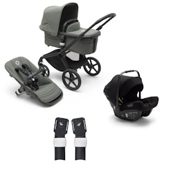 Bugaboo Fox 5 Black Forest Green + Turtle Air Babyskydd + Adapter