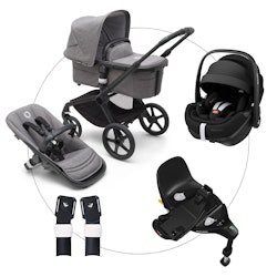 Bugaboo Fox 5 inkl. Maxi Cosi Pebble 360 PRO + FamilyFix Pro bas