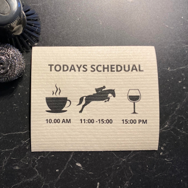 H & H Dishcloth - Today's Schedule
