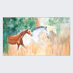 H & H Art Print 50x70 - Three Ponies