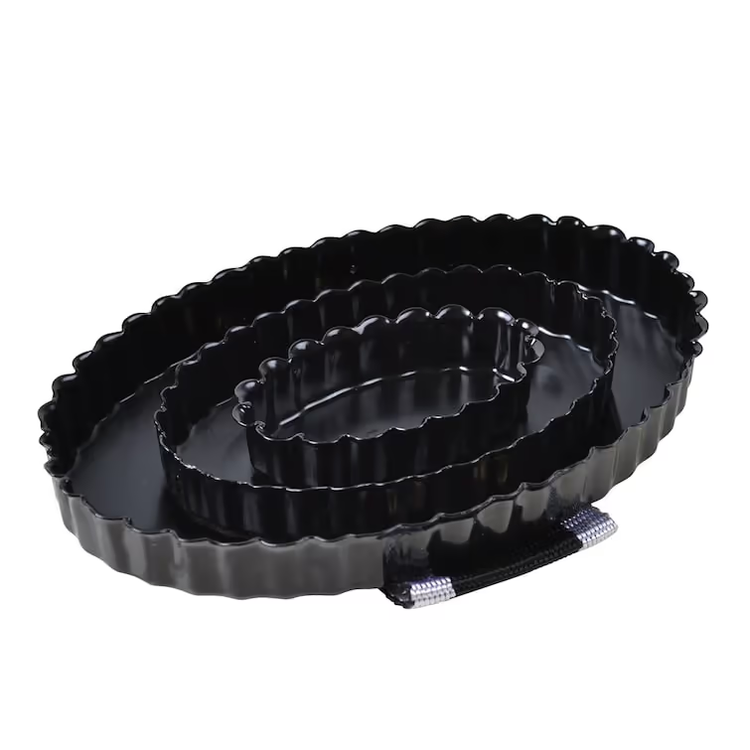 Metal curry comb - black