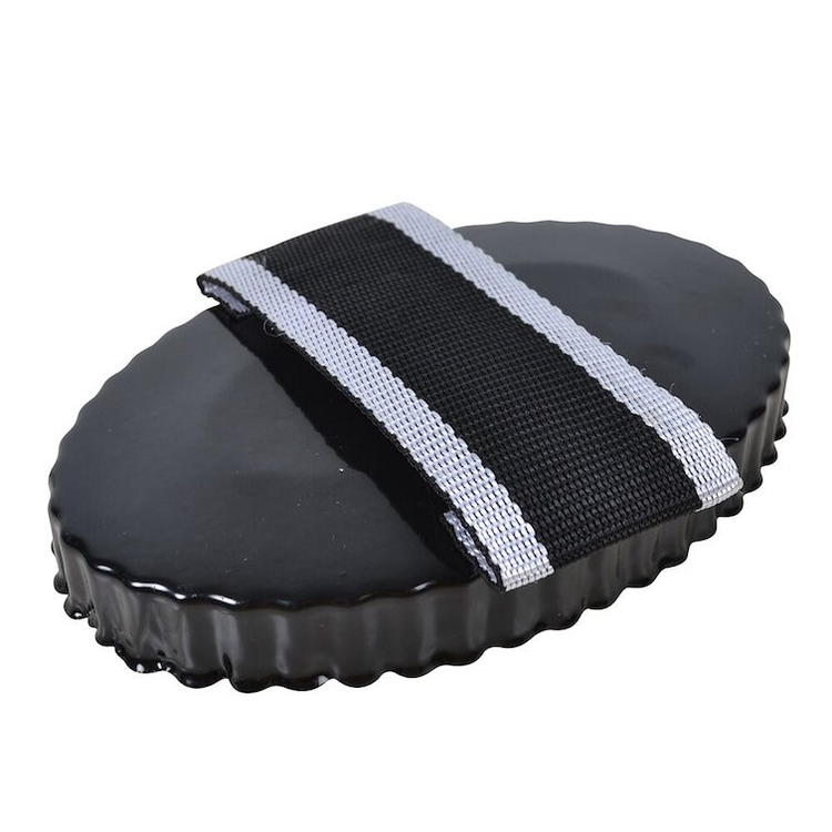 Metal curry comb - black