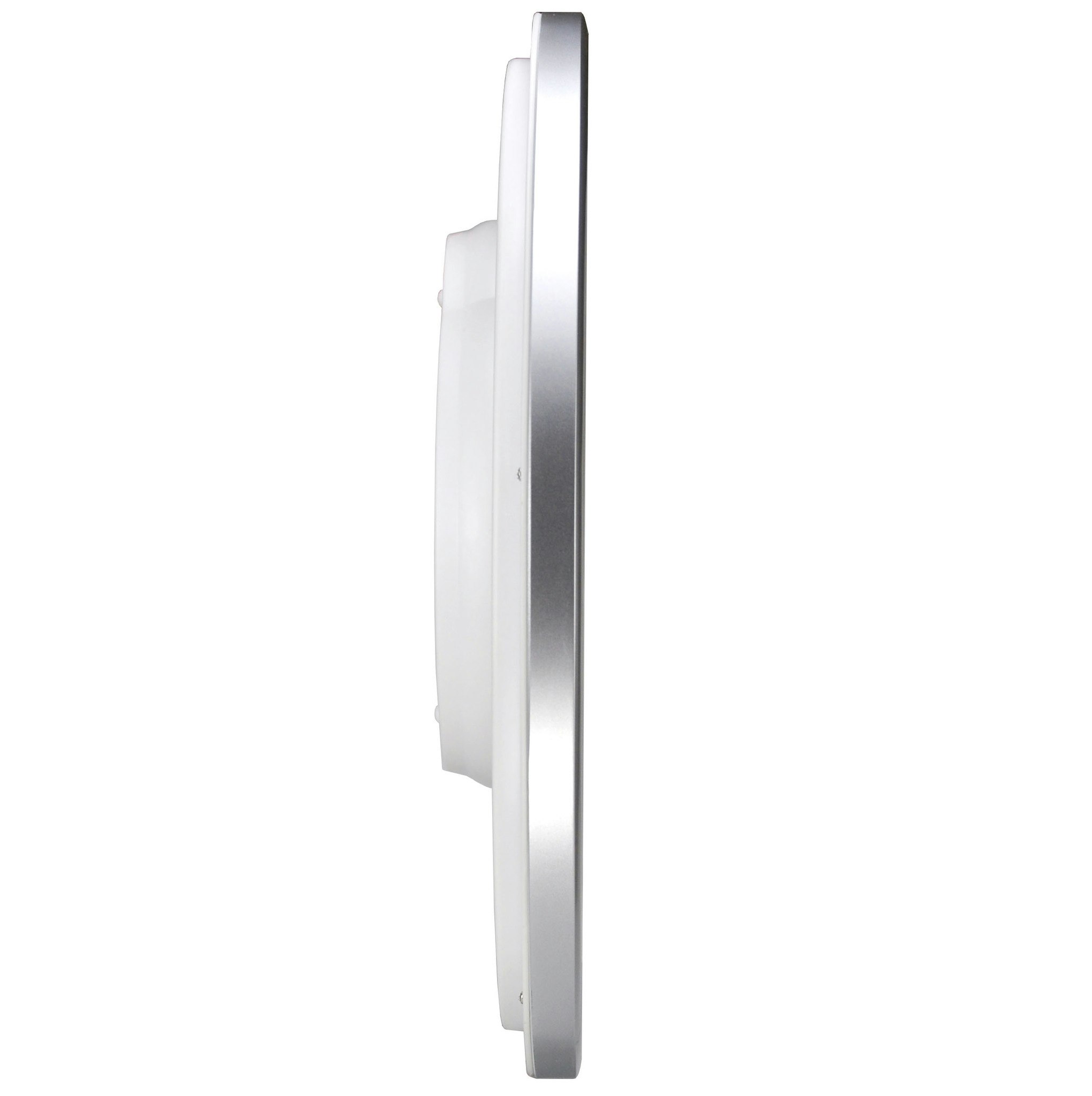 Tiq Väggur Radiokontr. 35cm Vit urtavla silver ram