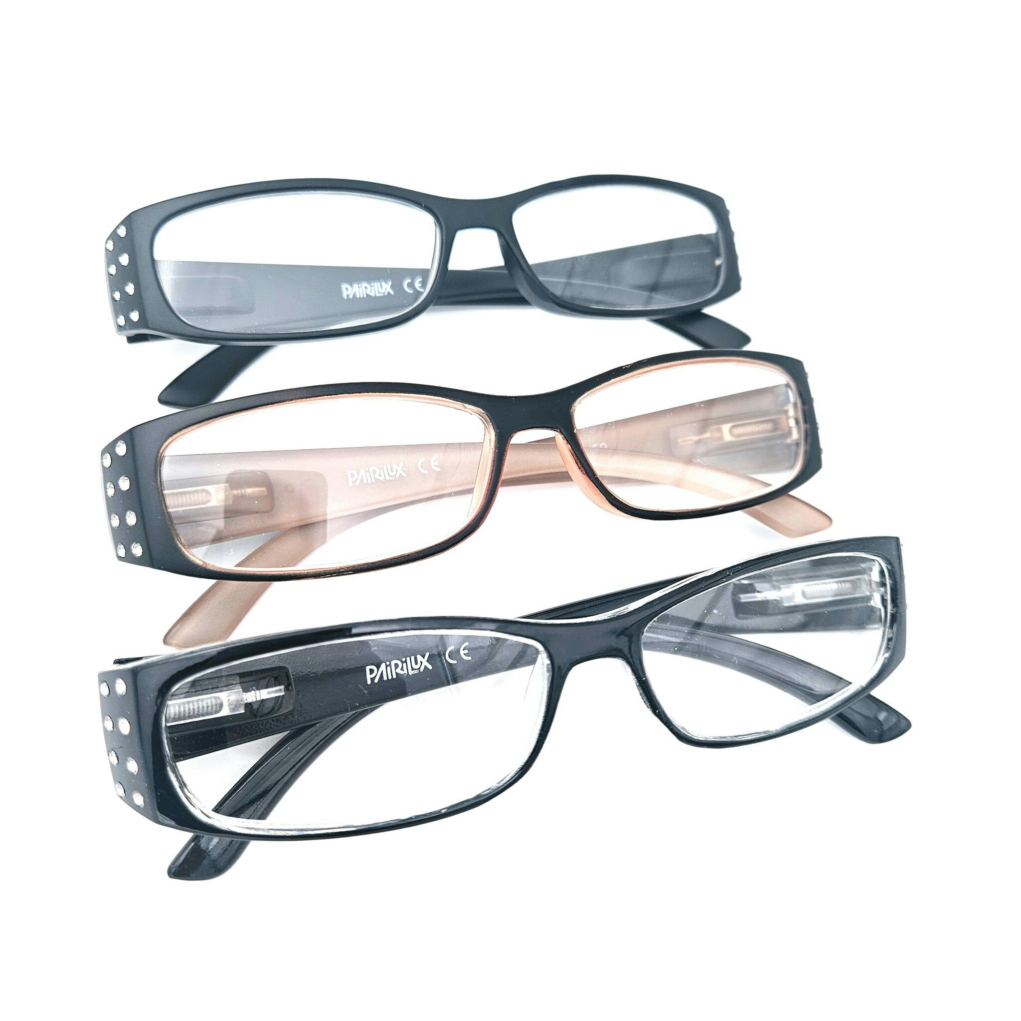 Pairilux Läsglasögon 3 pack med strass