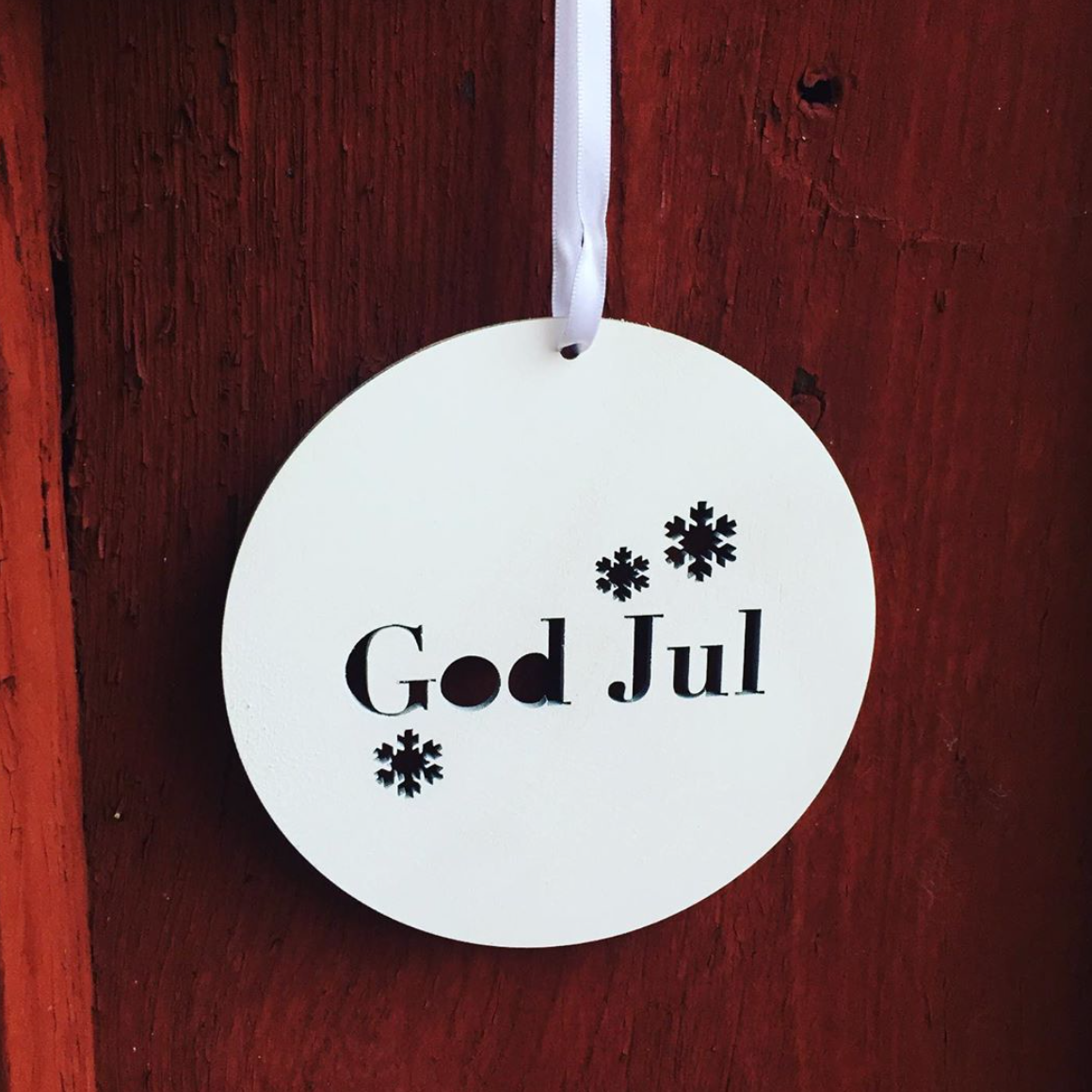 Träskylt - God Jul