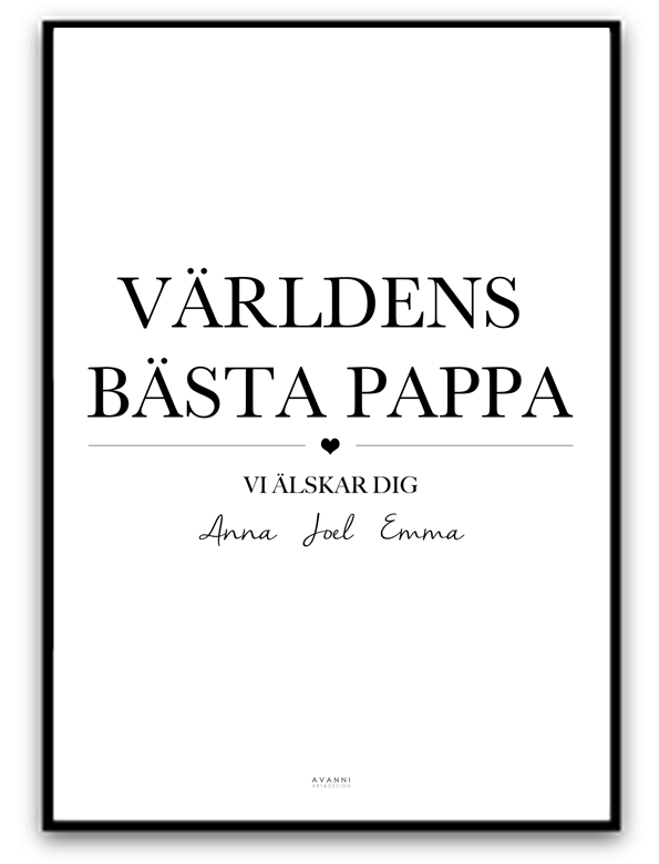 Print - Världens bästa pappa