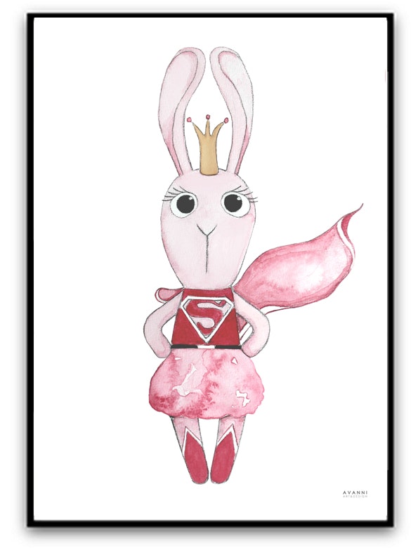 Print - Super bunny girl