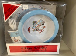 Flamefield Happy Holiday 5-delers servisesett i melamin til barn
