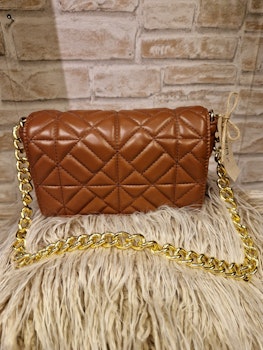 Cognac farget selskapsveske