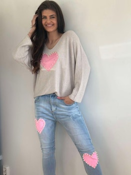 S Woman jeans med hjerte