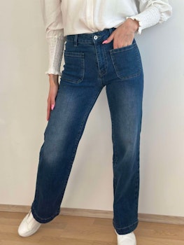 Flare Pocket jeans  medium vask