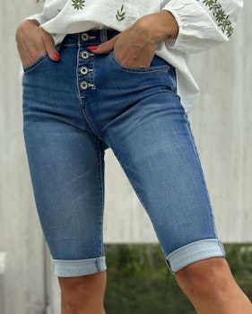 Pepper capri jeans mellom vask