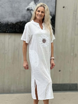 Kleopatra linkjole hvit med blomst