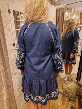Boho jeanskjole  Blå