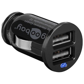 GOOBAY 44177 USB Billaddare 2, 1A med två USB-uttag