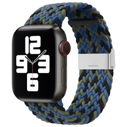 Apple Watch (42/44/SE/45/49mm) Hurtel Flätad Tygrem i flera färger, mönster 3