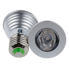 RGB led lampa 16  färger + E27 fjärrkontroll