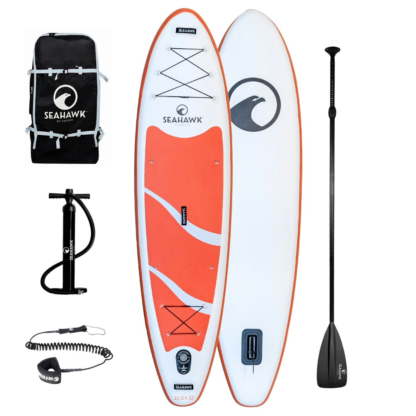 Seahawk Waves (Korall) - SUP 10.8  - Uppblåsbar - Paketerbjudande