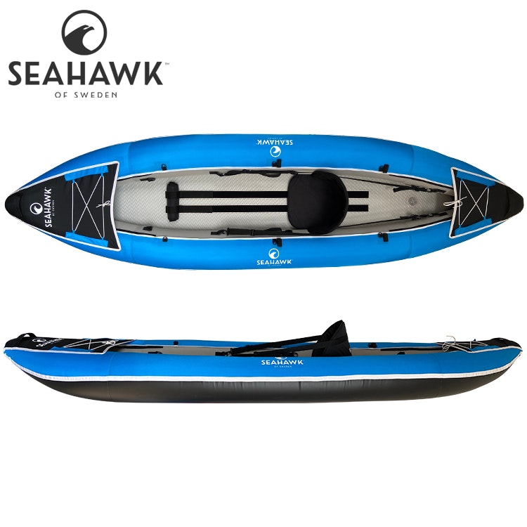 Seahawk Aero K1 - Uppblåsbar Kajak 1 person - Paket