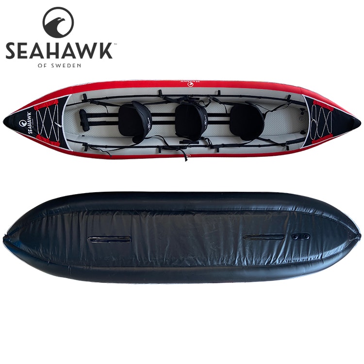 Seahawk Aero K2/K3 - Uppblåsbar Kajak 2-3 personer - Paket