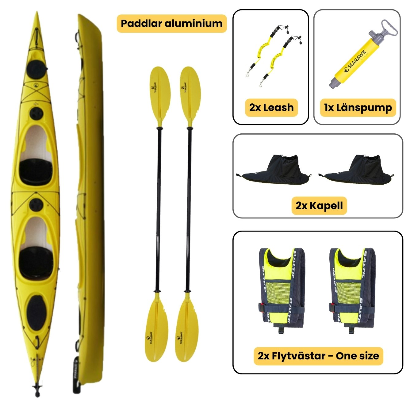 Dubbelkajak - Seahawk Expedition K2 - Paket