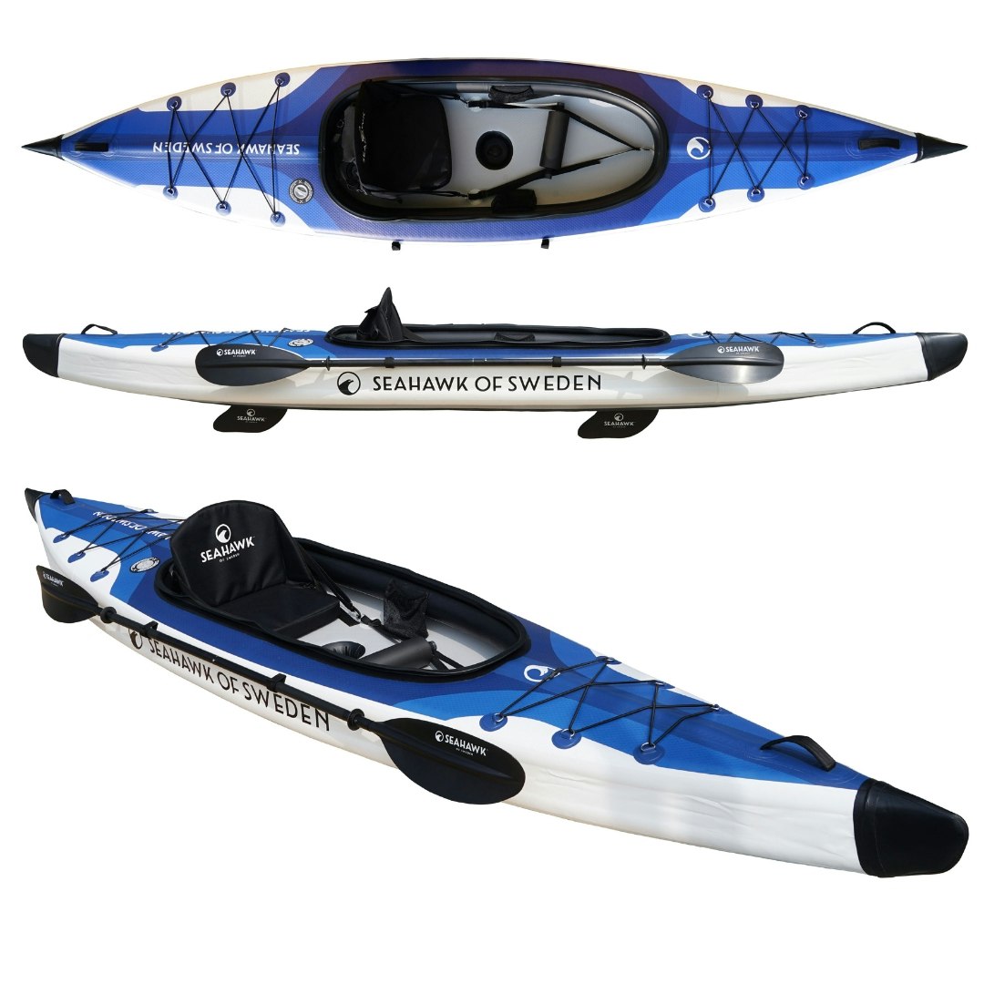 Seahawk Aero K1 - Uppblåsbar Kajak 1 person - Paket