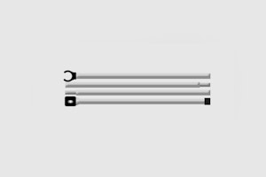 Bent strekkstang i aluminium (215-235cm)
