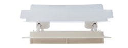 Takluke med myggnett 280x280, opalt glass