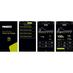 PROUSER Elektronisk Batterilader 12V/24V 7,5A m/ Bluetooth