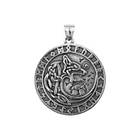 Keltiskt smycke med runor - Rostfritt hänge