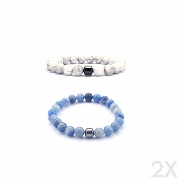 The White & Aqua Lavoro Bracelet Bundle