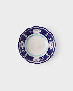 Bowl 30 cm with scallop edge - Ocean Blue