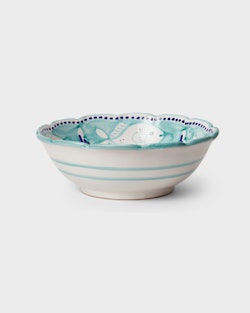 Bowl 30 cm with scallop edge - Aqua Celeste