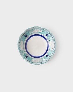 Bowl 30 cm with scallop edge - Aqua Celeste