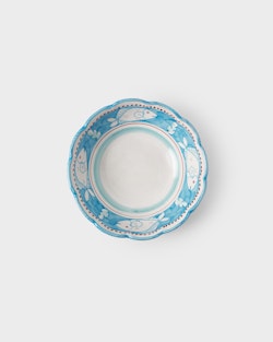 Bowl 30 cm with scallop edge - Turqouise