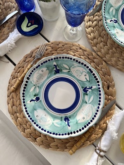 Dining Plate - Aqua Celeste