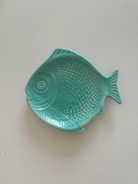 Fish plate - Aqua Celeste