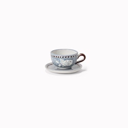 Cup with plate - Steel Grey