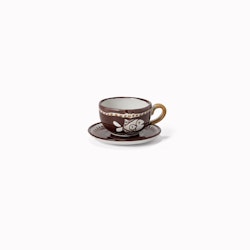Cup with plate - Choco Brown