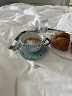 Cup with plate - Aqua Celeste