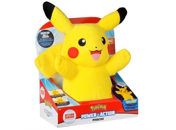 POWER ACTION PIKACHU M/LYD (25CM)