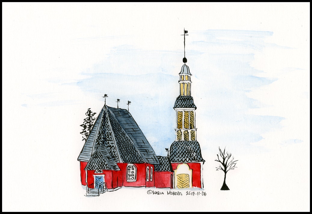 Personligt original av ditt hus - Akvarell eller Grafit