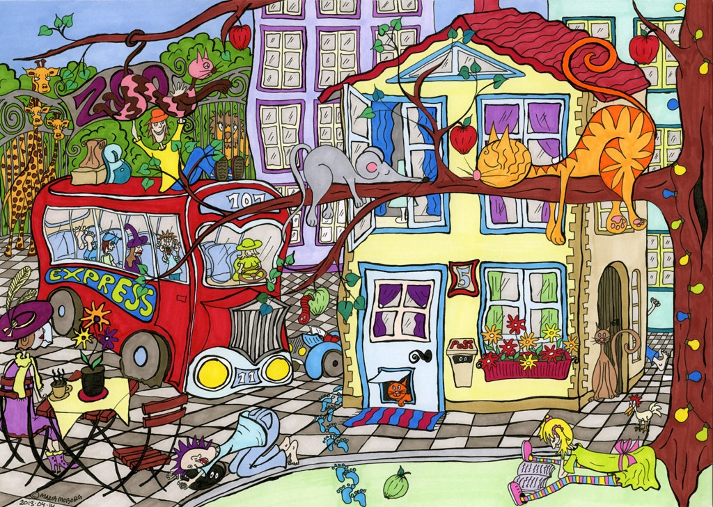 Pussel Zoo Town