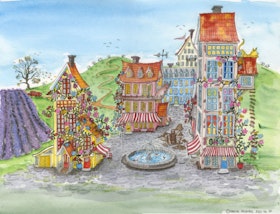 Pussel Staden (med höga hus)