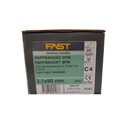 Maskinspik 3,1X90 pappbandad 34° TDG Diamantspets 520st FAST