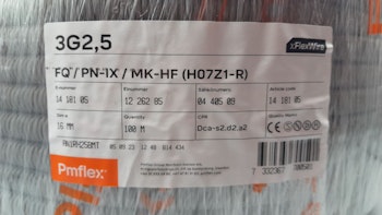 FLEXRÖR FQ (H07Z1-R) 3G2,5 Ø16MM, 100M, RING