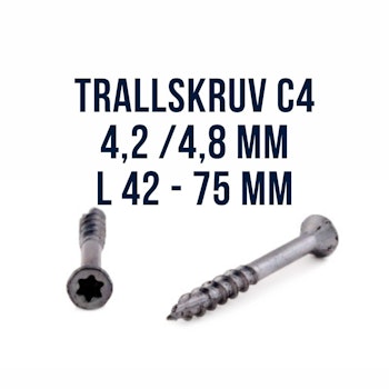 Trallskruv C4 4,2x56 Cut 250st ARVID NILSSON