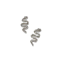 3D Snake Crystal Silver