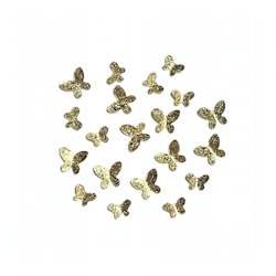 3d Butterfly Metal Gold