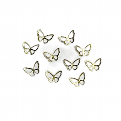 3d Butterfly Metal Gold